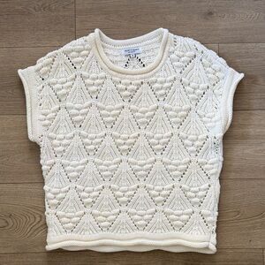 Velvet Heart Open Knit Crochet Top